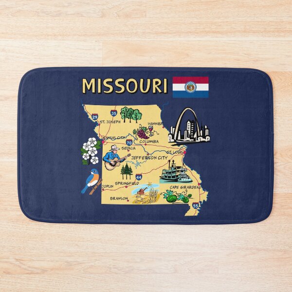 Item preview, Missouri State Map - Landmarks and Icons Illustration designed and sold by mashmosh.