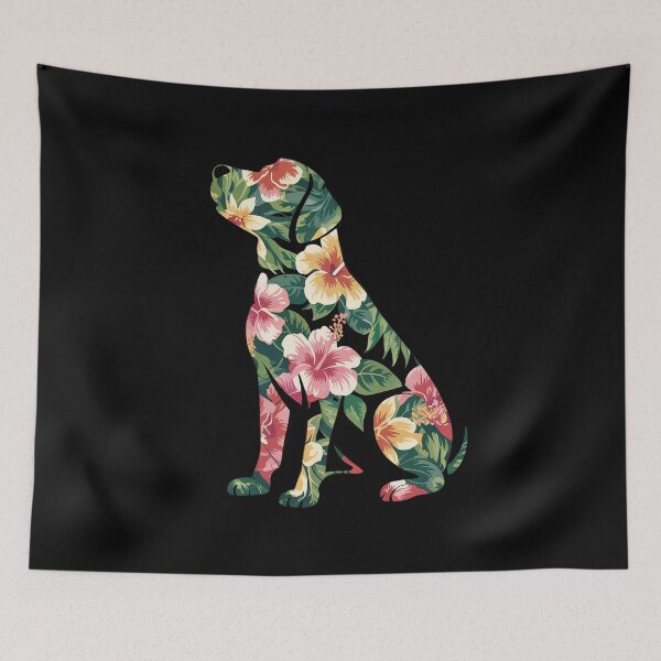Item preview, Labrador Flower Dog Silhouette Floral  designed and sold by MarryIsMonth.