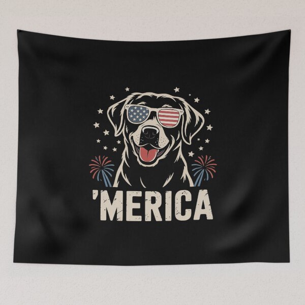 Item preview, Labrador Retriever 4th Of July Merica Patriotic Dog Men Women Kids  designed and sold by MarryIsMonth.