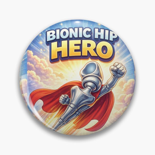 Item preview, Bionic Hip Hero – Titanium Hip Replacement Flying designed and sold by PunchDrop.