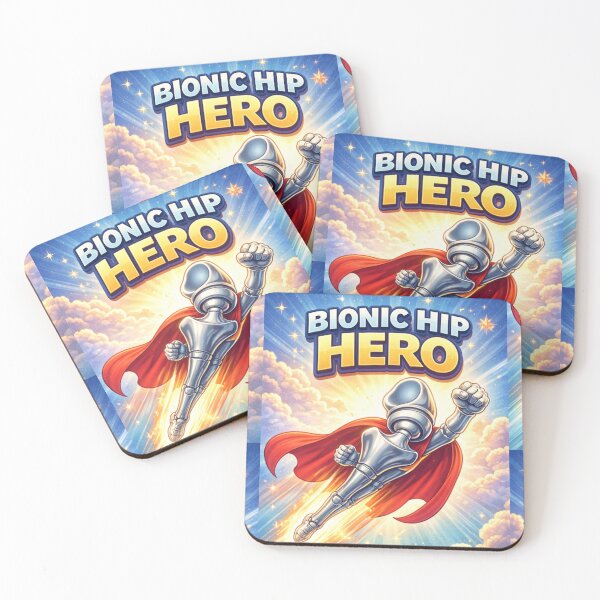 Item preview, Bionic Hip Hero – Titanium Hip Replacement Flying designed and sold by PunchDrop.