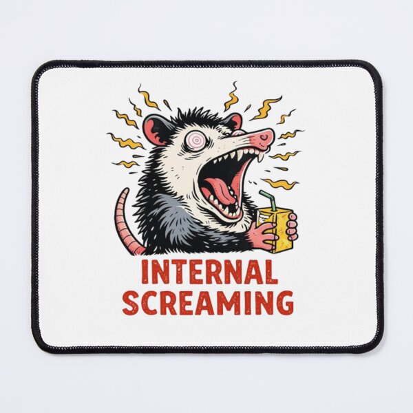Item preview, Internal Screaming Opossum - Funny Chaos Meme designed and sold by JakubDesigns89.