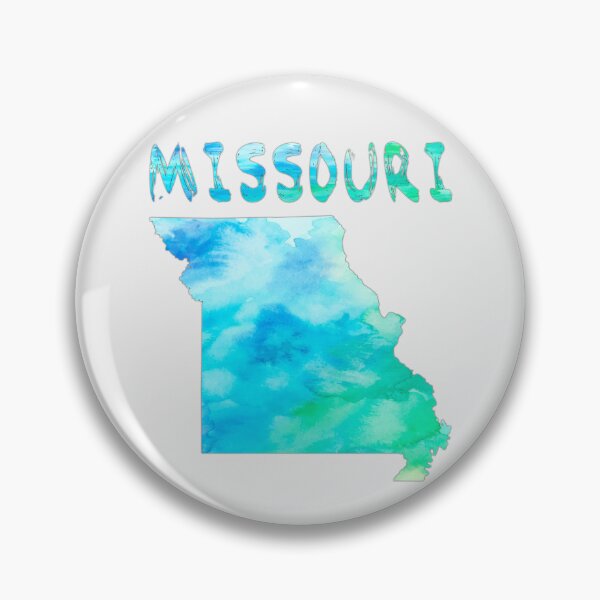 Item preview, Missouri State Map Watercolor - Vibrant Blue & Teal Artistic Silhouette designed and sold by mashmosh.