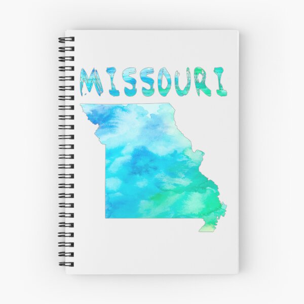 Item preview, Missouri State Map Watercolor - Vibrant Blue & Teal Artistic Silhouette designed and sold by mashmosh.