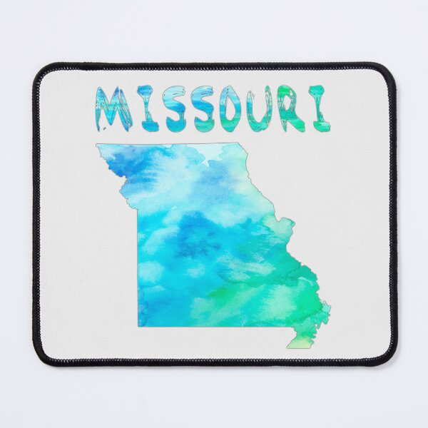Item preview, Missouri State Map Watercolor - Vibrant Blue & Teal Artistic Silhouette designed and sold by mashmosh.