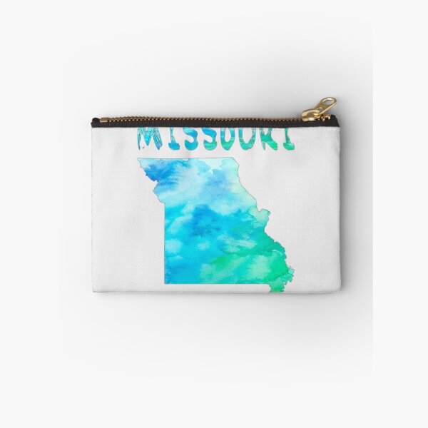 Item preview, Missouri State Map Watercolor - Vibrant Blue & Teal Artistic Silhouette designed and sold by mashmosh.