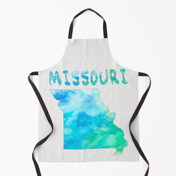 Item preview, Missouri State Map Watercolor - Vibrant Blue & Teal Artistic Silhouette designed and sold by mashmosh.