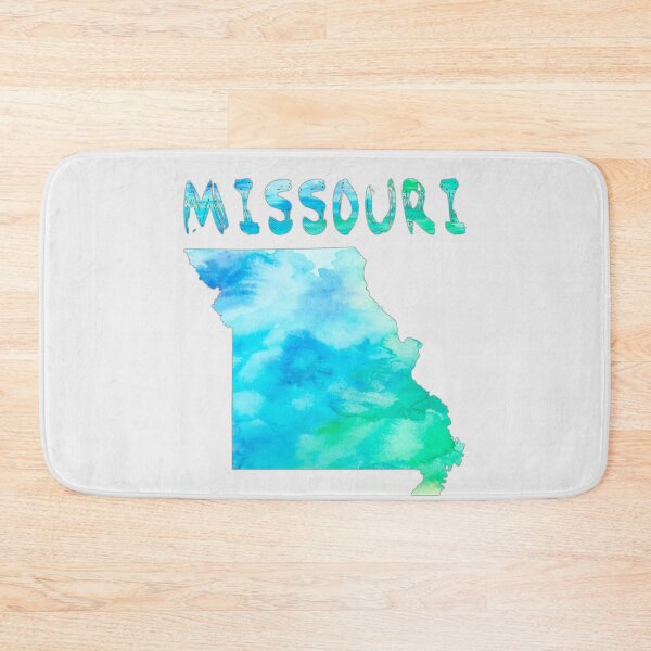 Item preview, Missouri State Map Watercolor - Vibrant Blue & Teal Artistic Silhouette designed and sold by mashmosh.