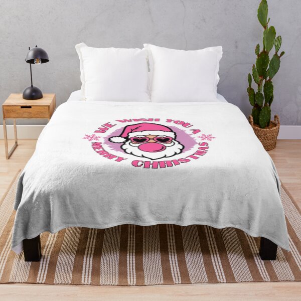Item preview, We Wish You a Merry Christmas – Pink Santa Holiday Graphic Design designed and sold by Toph & Mea Shop.