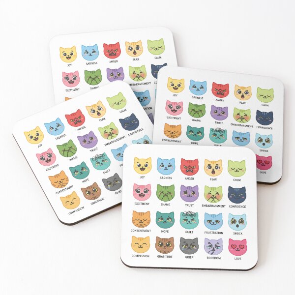 Item preview, Cat Feelings,  Feelings Chart Poster designed and sold by fati-artiste1.