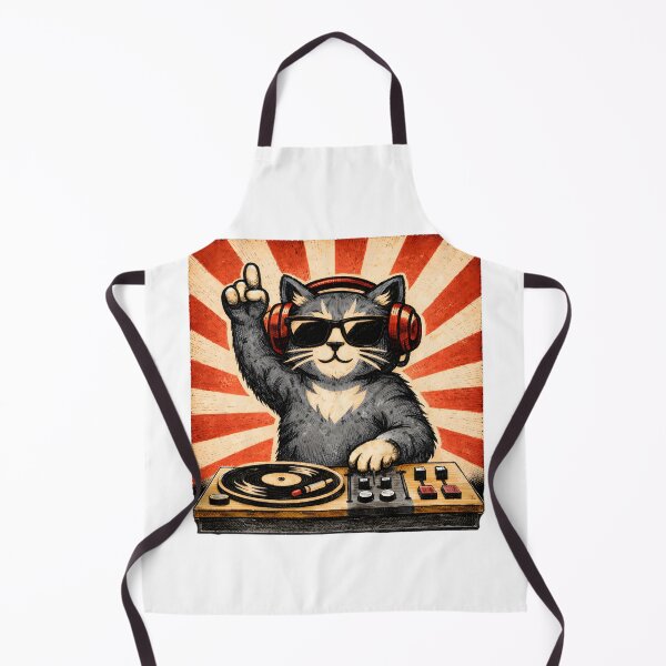 Item preview, DJ Cat T-Shirt, Funny Music Lover Gift, Cool DJ Kitty Headphones Graphic Tee, Retro Vinyl Turntable Party Shirt designed and sold by JoyBoyStudio1.