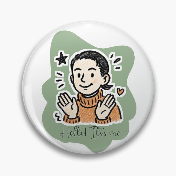 Item preview, Hello! It’s Me – Friendly Hand-Drawn Greeting Illustration-Sticker designed and sold by BenderPaz.