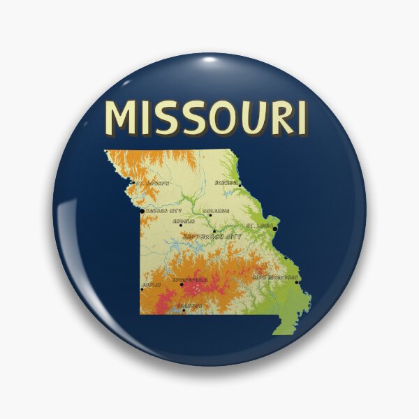 Item preview, Missouri State Map - Vibrant Topographic Landscape Art designed and sold by mashmosh.