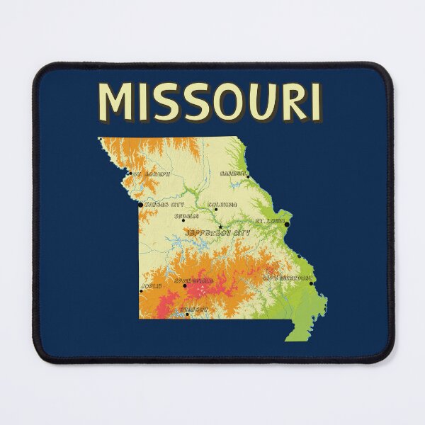 Item preview, Missouri State Map - Vibrant Topographic Landscape Art designed and sold by mashmosh.