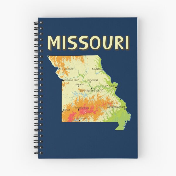 Item preview, Missouri State Map - Vibrant Topographic Landscape Art designed and sold by mashmosh.