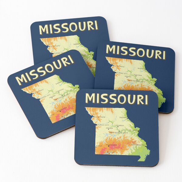 Item preview, Missouri State Map - Vibrant Topographic Landscape Art designed and sold by mashmosh.