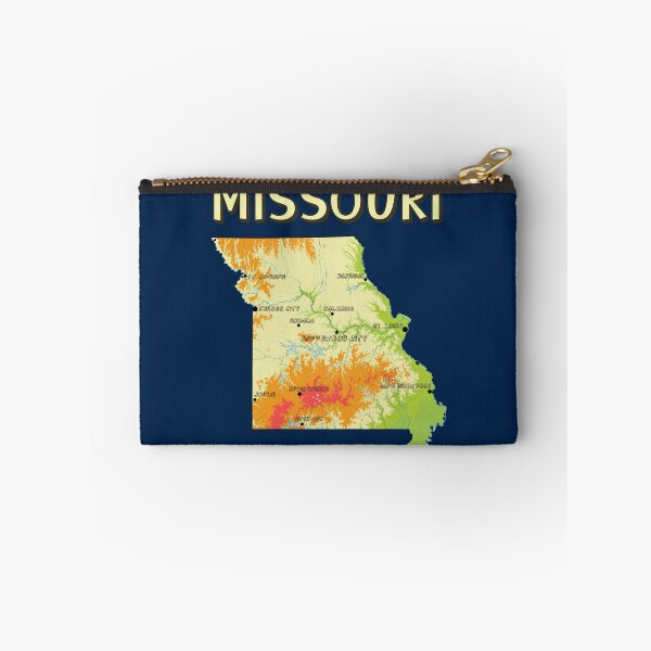 Item preview, Missouri State Map - Vibrant Topographic Landscape Art designed and sold by mashmosh.