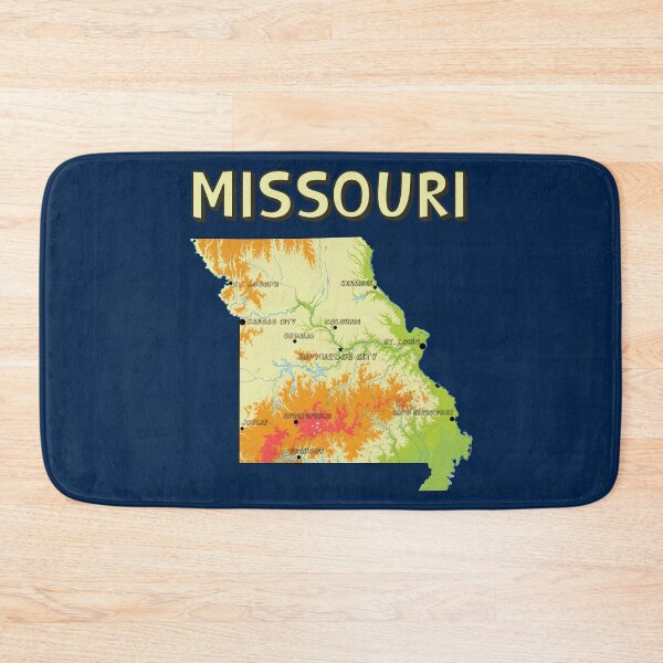 Item preview, Missouri State Map - Vibrant Topographic Landscape Art designed and sold by mashmosh.