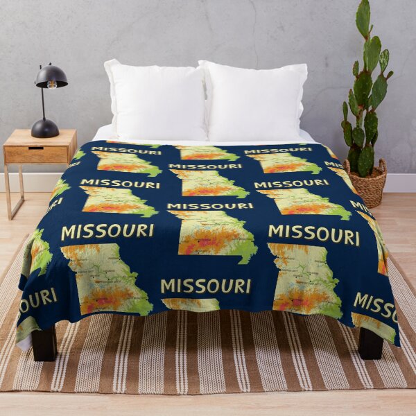 Item preview, Missouri State Map - Vibrant Topographic Landscape Art designed and sold by mashmosh.
