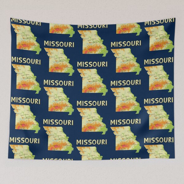 Item preview, Missouri State Map - Vibrant Topographic Landscape Art designed and sold by mashmosh.