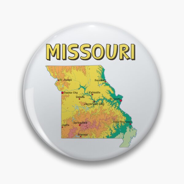 Item preview, Missouri Topography and Major Cities Art designed and sold by mashmosh.