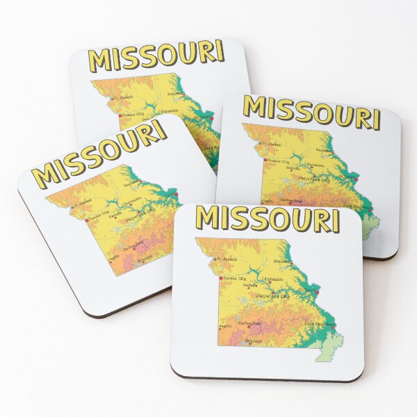 Item preview, Missouri Topography and Major Cities Art designed and sold by mashmosh.