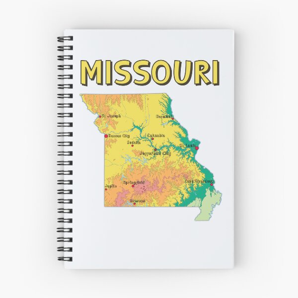 Item preview, Missouri Topography and Major Cities Art designed and sold by mashmosh.