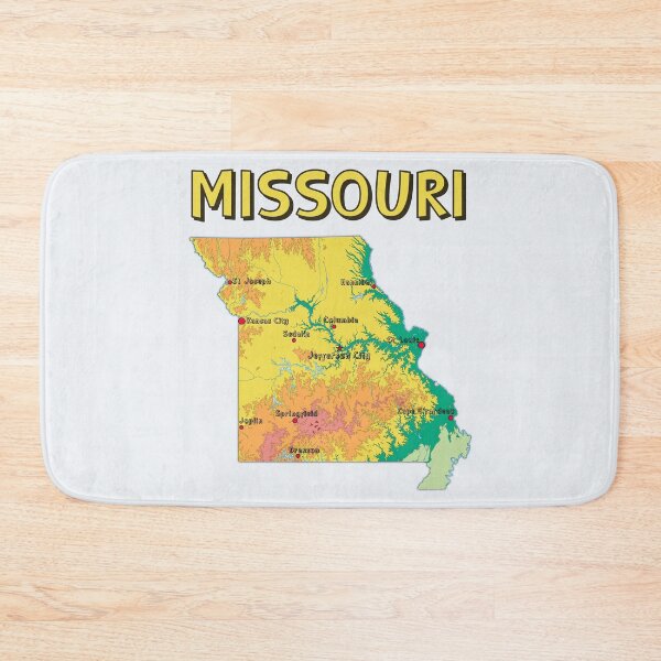 Item preview, Missouri Topography and Major Cities Art designed and sold by mashmosh.