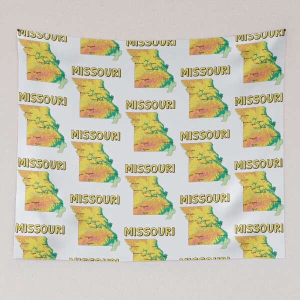 Item preview, Missouri Topography and Major Cities Art designed and sold by mashmosh.