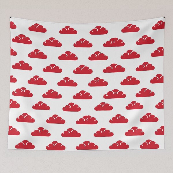 Item preview, Minimal Red Cloud Seamless Pattern Cute Cloud Illustration designed and sold by DrawHandArt.