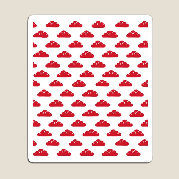 Item preview, Minimal Red Cloud Seamless Pattern Cute Cloud Illustration designed and sold by DrawHandArt.