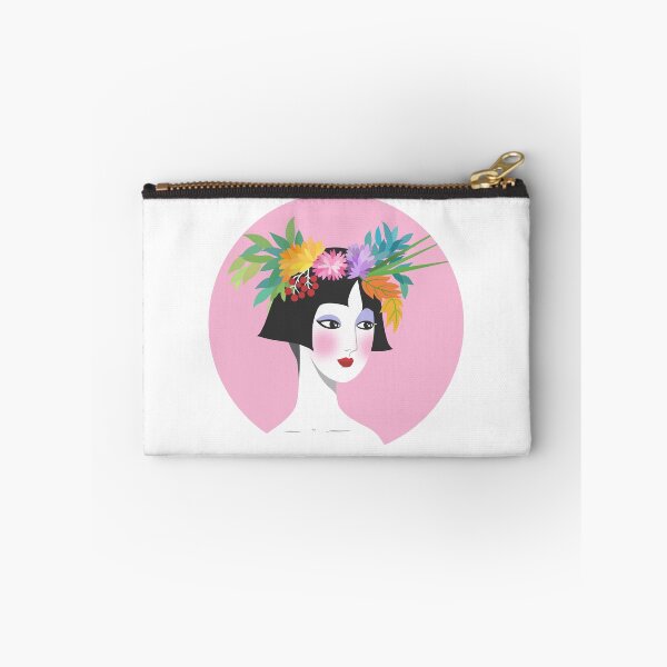 Item preview, Asian woman with a flower wreath designed and sold by EmilyDouArt.