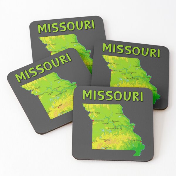 Item preview, Missouri Cities and Topography Map Art designed and sold by mashmosh.