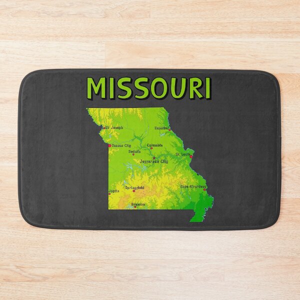 Item preview, Missouri Cities and Topography Map Art designed and sold by mashmosh.