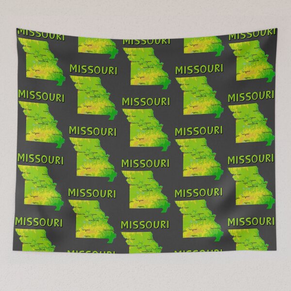 Item preview, Missouri Cities and Topography Map Art designed and sold by mashmosh.