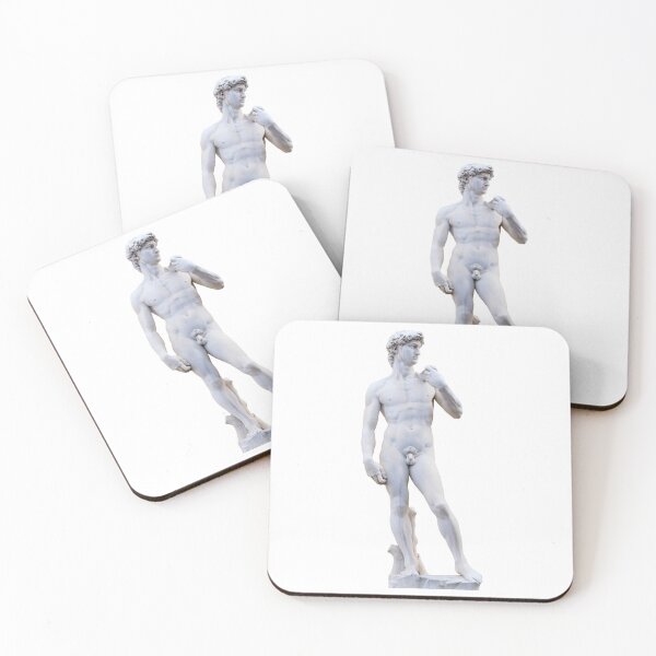 Item preview, Michelangelo David Statue Outdoors Against Stone Wall With Plaque and Classic Italian Marble designed and sold by Bure-NS.