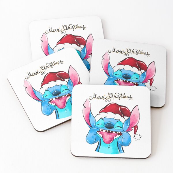 Item preview, Silly Stitch Merry Christmas Watercolor Design | Lilo and Stitch Holiday designed and sold by lojadpop.