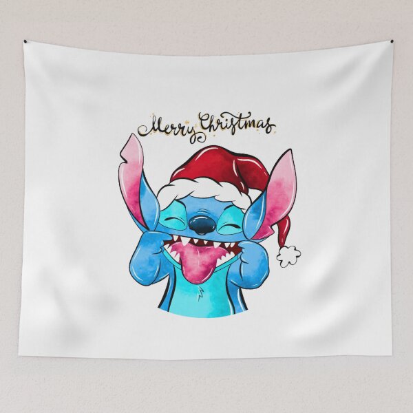 Item preview, Silly Stitch Merry Christmas Watercolor Design | Lilo and Stitch Holiday designed and sold by lojadpop.
