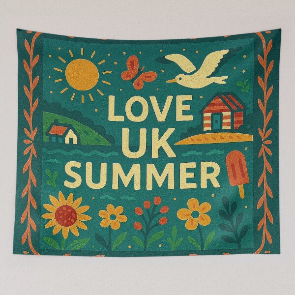 Item preview, Love UK Summer – British Countryside Folk Illustration designed and sold by Okmanoo.