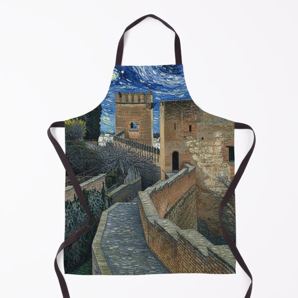 Item preview, Walls and towers of the Alhambra in the style of Van Gogh designed and sold by KukiLdeGuevara.