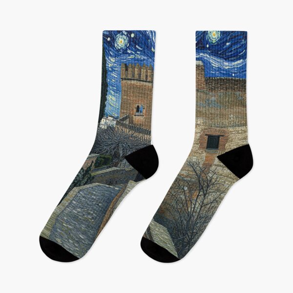 Item preview, Walls and towers of the Alhambra in the style of Van Gogh designed and sold by KukiLdeGuevara.