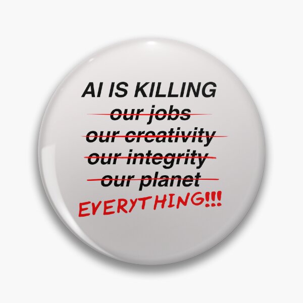 Item preview, AI is killing black text designed and sold by quinnhopp.