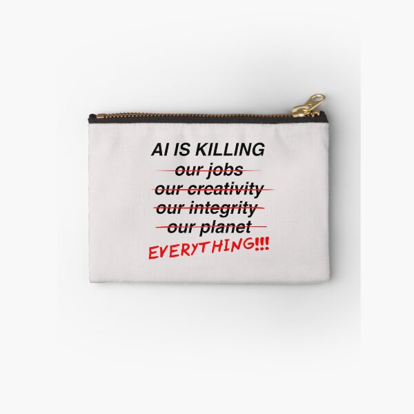 Item preview, AI is killing black text designed and sold by quinnhopp.