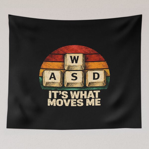 Item preview, It’s What Moves Me Gamer T-Shirt, WASD Keyboard Gaming Quote Shirt, Retro PC Gamer Graphic Tee, Funny Gamer Gift designed and sold by JoyBoyStudio1.