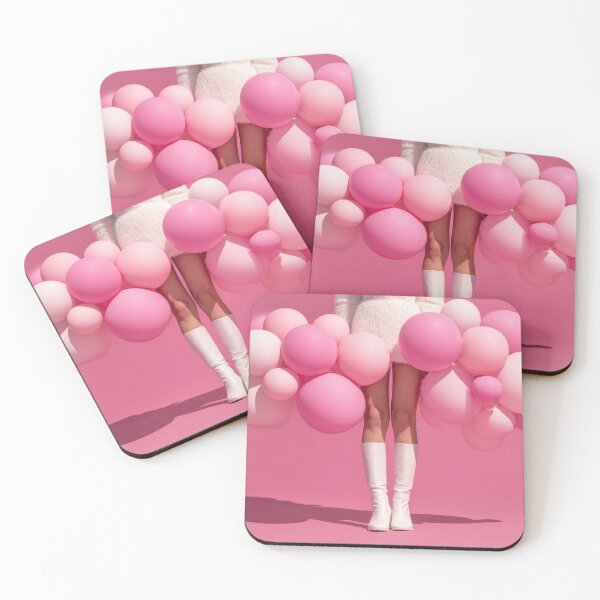 Item preview, Woman stands with pink balloons designed and sold by anytka.
