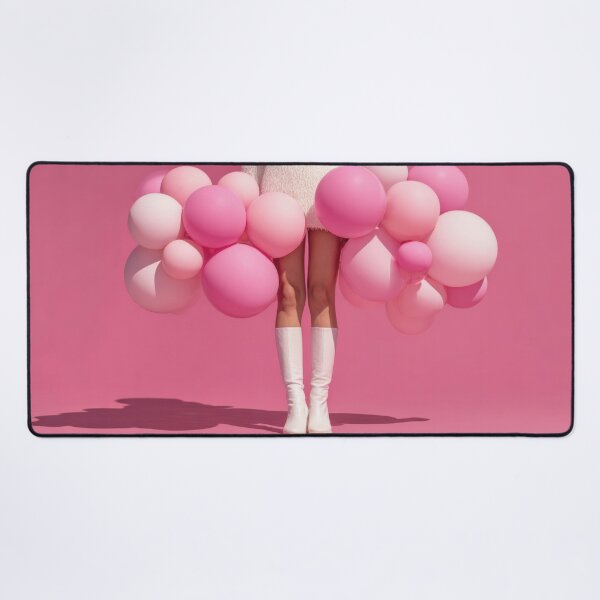 Item preview, Woman stands with pink balloons designed and sold by anytka.