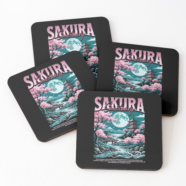 Item preview, Sakura  Sanctuary - Serene Japanese Pagoda & Cherry Blossom Landscape designed and sold by AnAzArt.