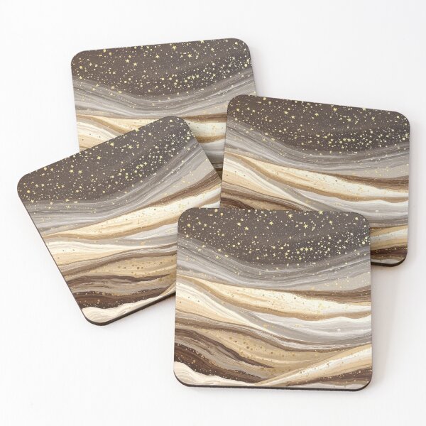 Item preview, Abstract art in brown and gold tones designed and sold by anytka.
