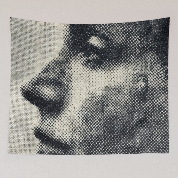 Item preview, Profile of a face in black and white designed and sold by anytka.