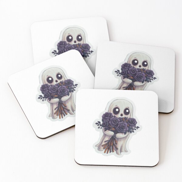 Item preview, Whimsigoth Ghost Black Roses Sticker designed and sold by ArtGD.